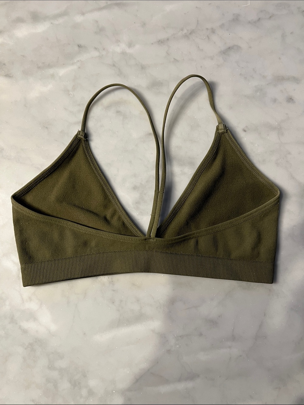 Free People Barely There T Back Bralette. Adventurer Army Green. XS/S - Picture 2 of 6
